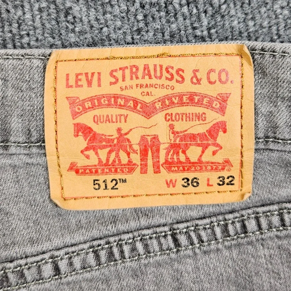 Levi's 512 Jeans Mens 36x32(30) Slim Taper Fit Denim Distressed Paint Splatter‎